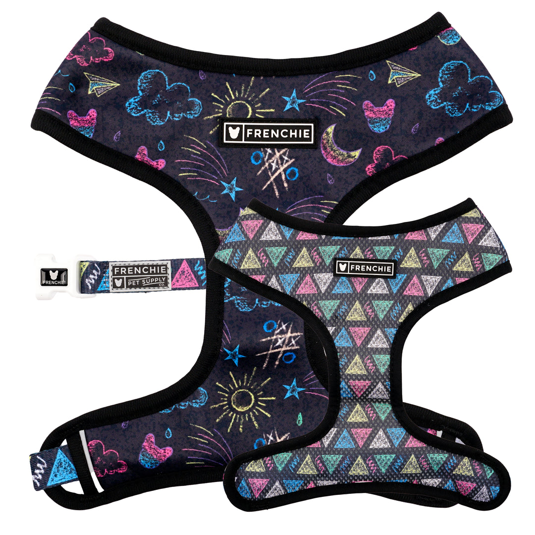 Frenchie Duo Reversible Harness - Chalk Art