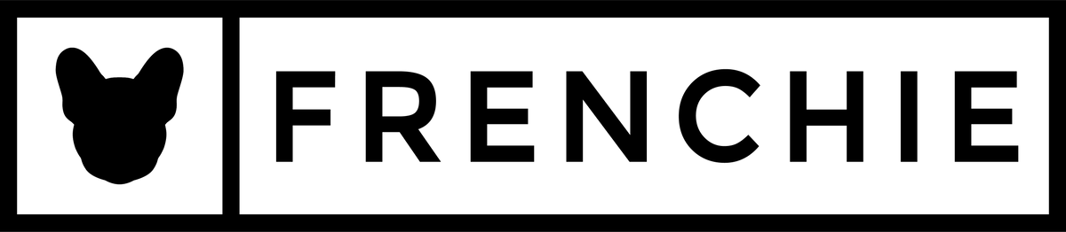 Frenchie logo: a French Bulldog head next to the word FRENCHIE
